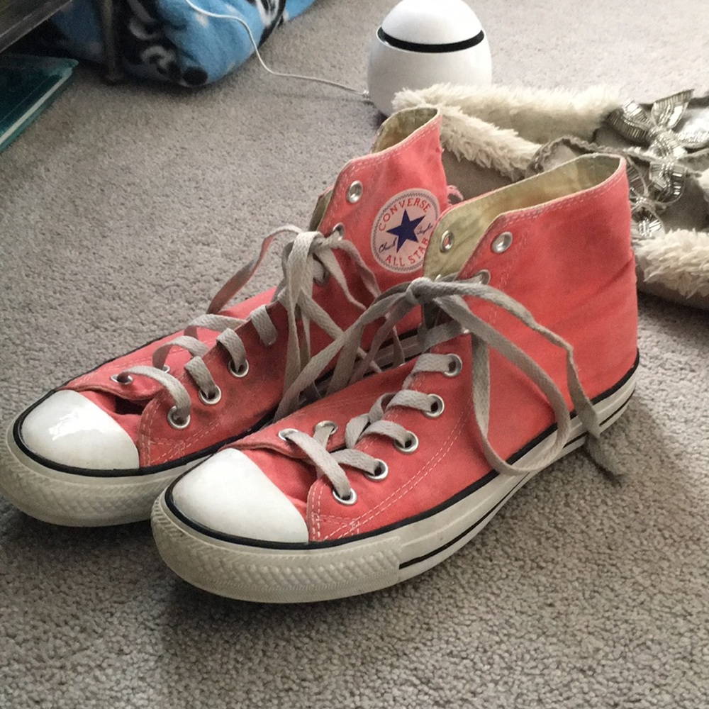 Pink hightop converse